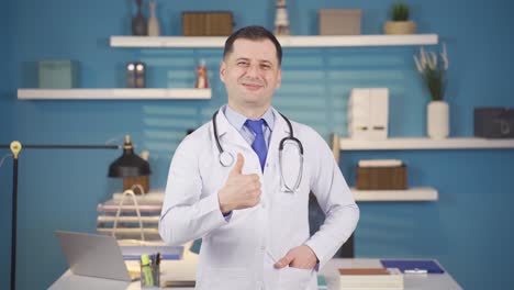 Happy-male-doctor-looking-at-camera-and-making-ok-sign.-To-recommend,-to-suggest.